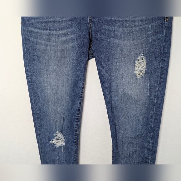 Kut from the Kloth Women's Mia Toothpick Skinny Jeans Size 6 Blue Distressed Euc - Picture 3 of 12